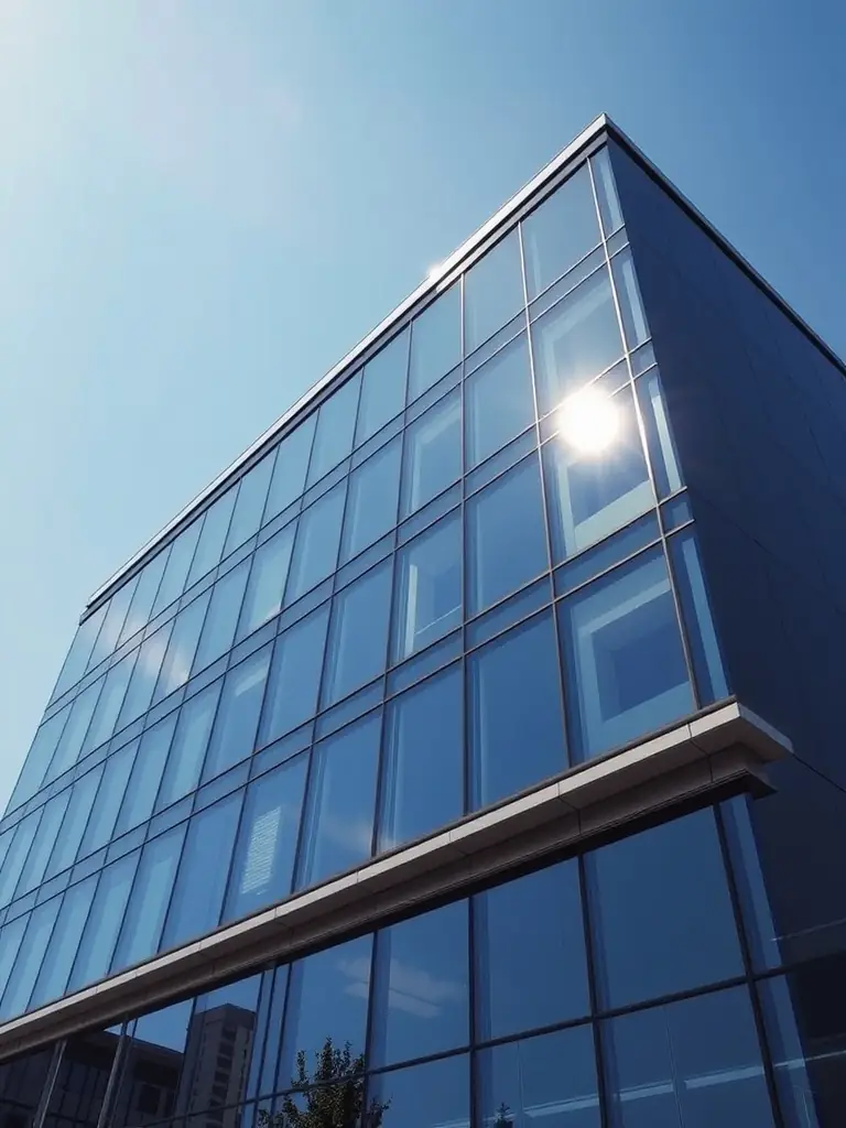 An image of a transparent glass building, symbolizing Luxe Capital's commitment to transparency and open communication with its investors.