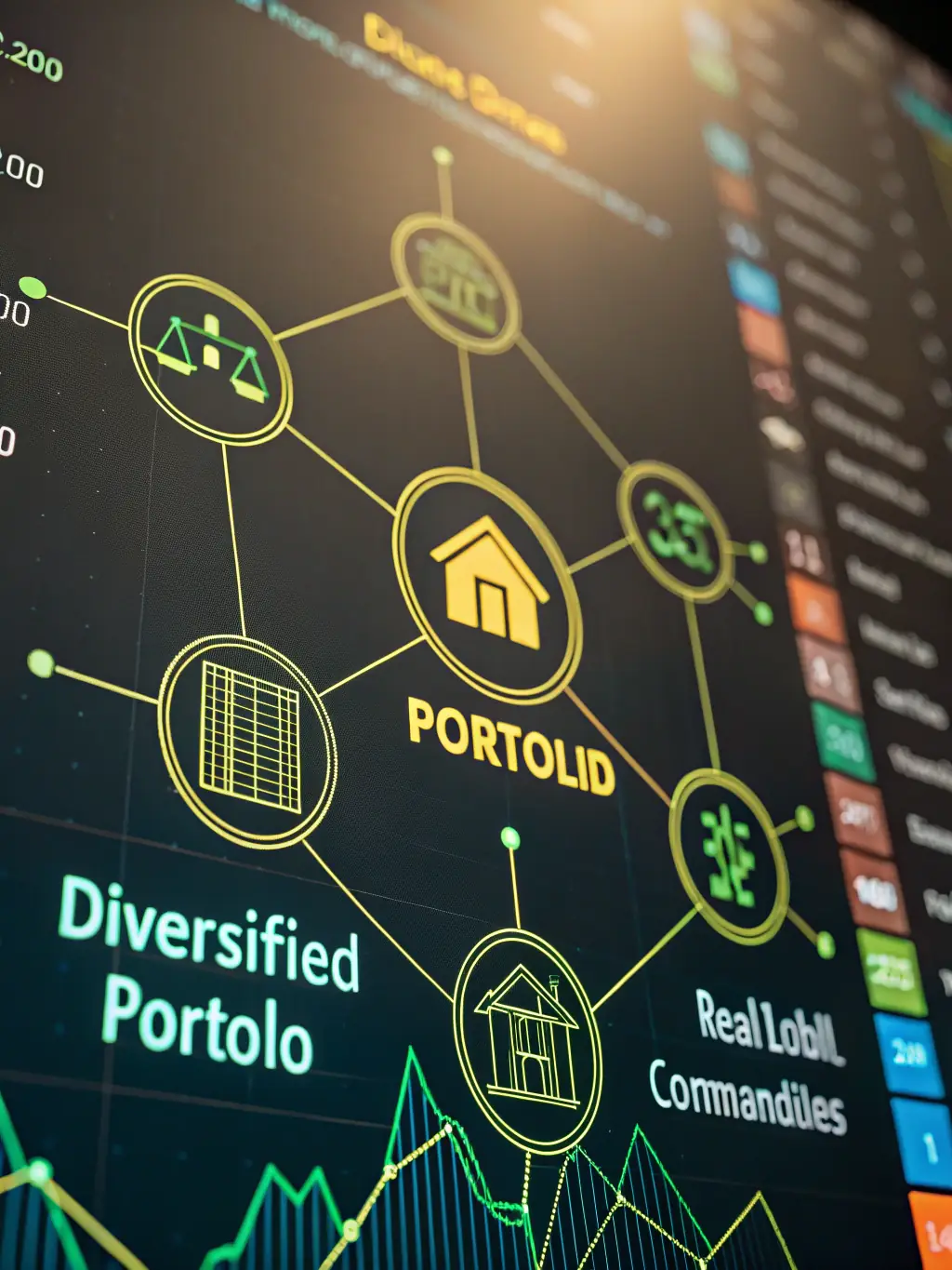 A graph showing diversified investment performance across different sectors, illustrating the benefits of Luxe Capital's multi-sector approach.