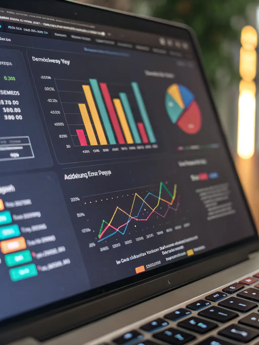 A sophisticated graphic illustrating financial growth charts and data analysis, representing Luxe Capital's expertise in the finance sector.